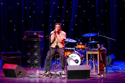 Man performing on stage