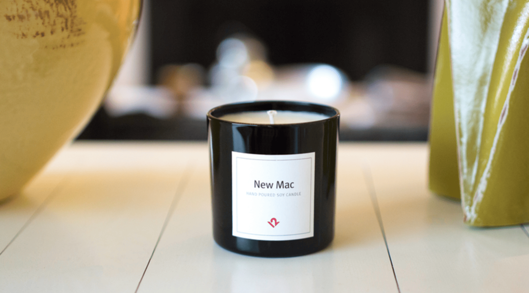 Set the mood with a candle that smells like a new Mac