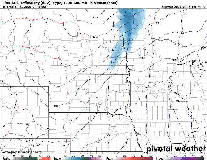 Forecast precipitation midnight Thursday through Friday 6 a.m.