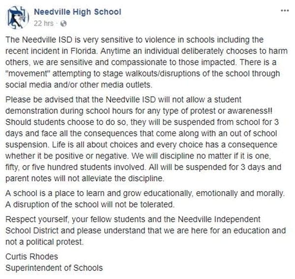 School districts differ on protests