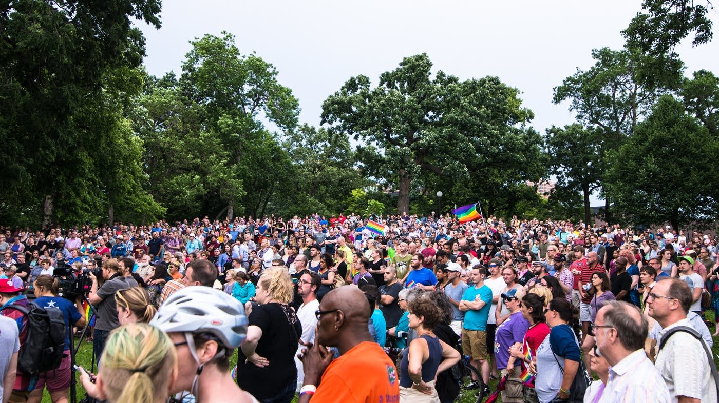 Hundreds attend Loring Park vigil for Orlando shooting victims MPR News