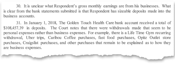 An excerpt from a document about monthly earnings.