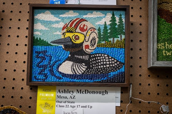 Crop artwork at the state fair