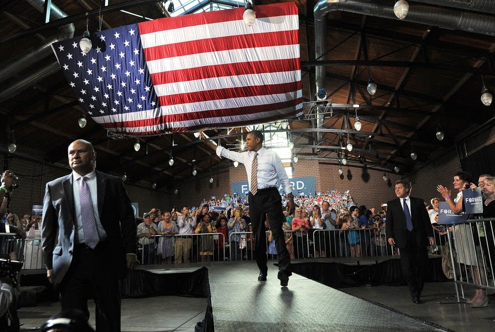 Campaigning in Des Moines