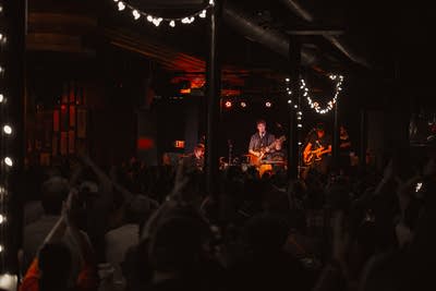 Hippo Campus performing on stage