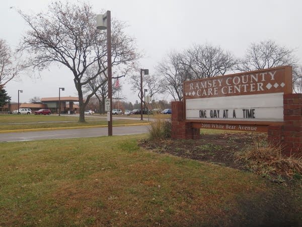 A sign outside a long-term care facility