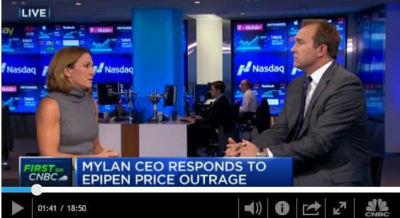 EpiPen boss blames ‘the system’ for huge pharma price increase