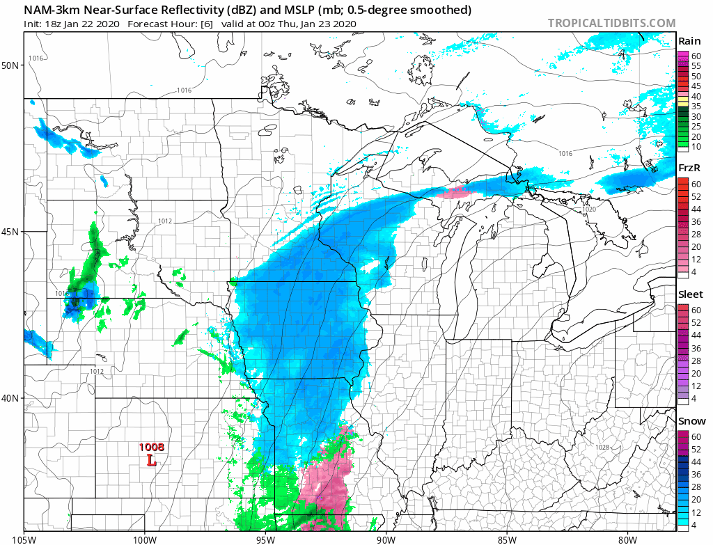 NOAA NAM 3 km model through Thursday