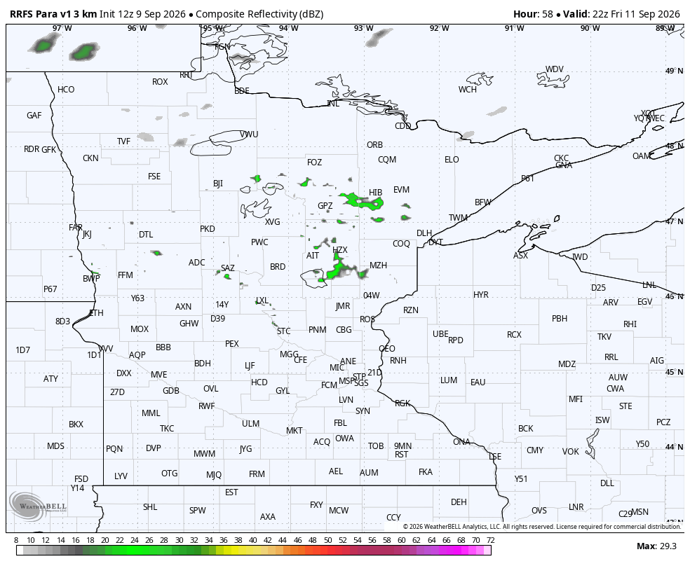 Friday evening storms