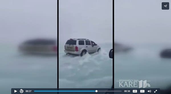 Riding the waves on Upper Red Lake