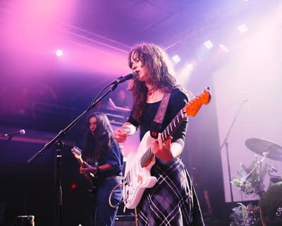 Lana Leone performing on stage