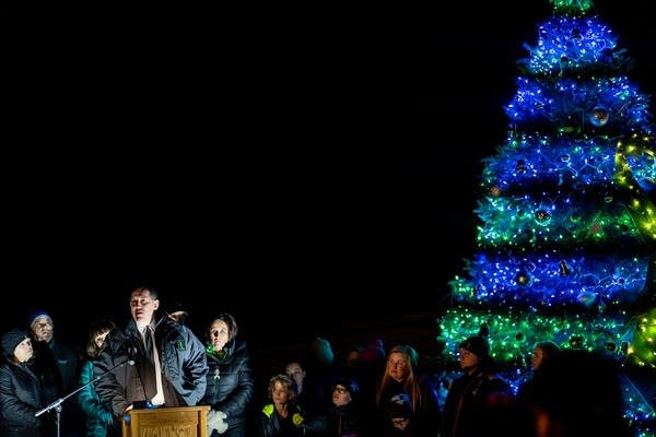 Barron County Sheriff Chris Fitzgerald speaks to the community