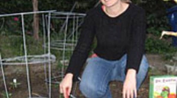 Stacey Vanek-Smith in her makeshift garden