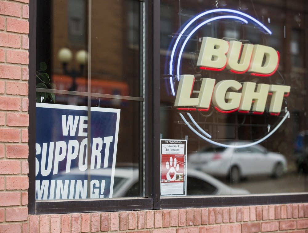 Support for mining in downtown Chisholm.