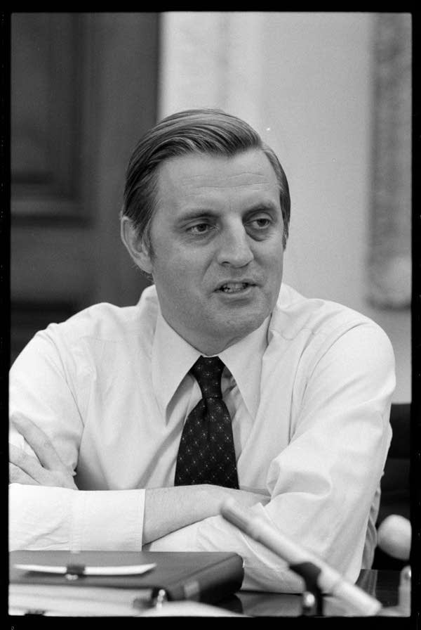 Portrait of  Walter Mondale, shortly after he became vice president. 