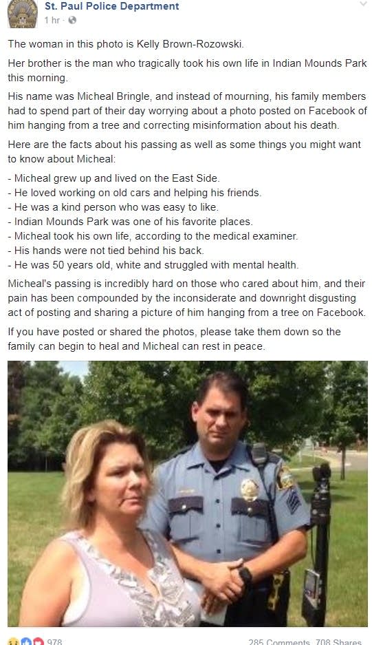 In wake of St. Paul suicide, a callous Facebook post