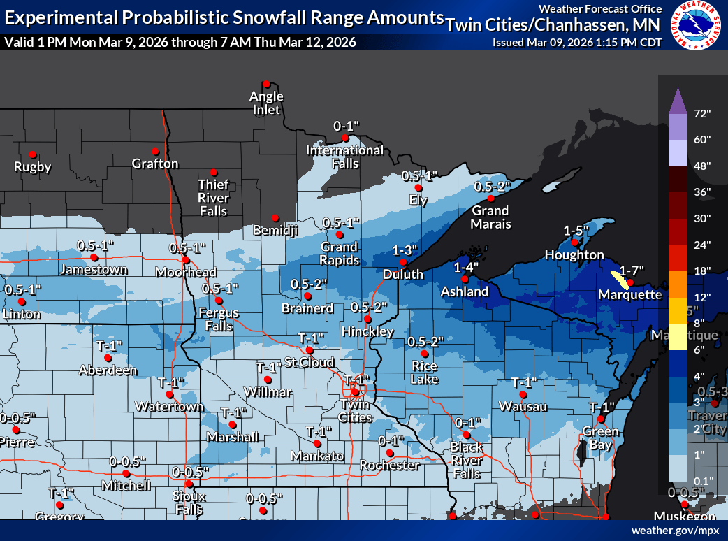 Rain and snow up north Monday night, then south late Tuesday 
