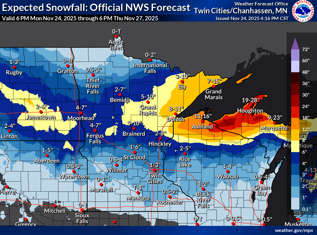 Winter storm warning: Travel issues Tuesday into Wednesday morning – MPR News