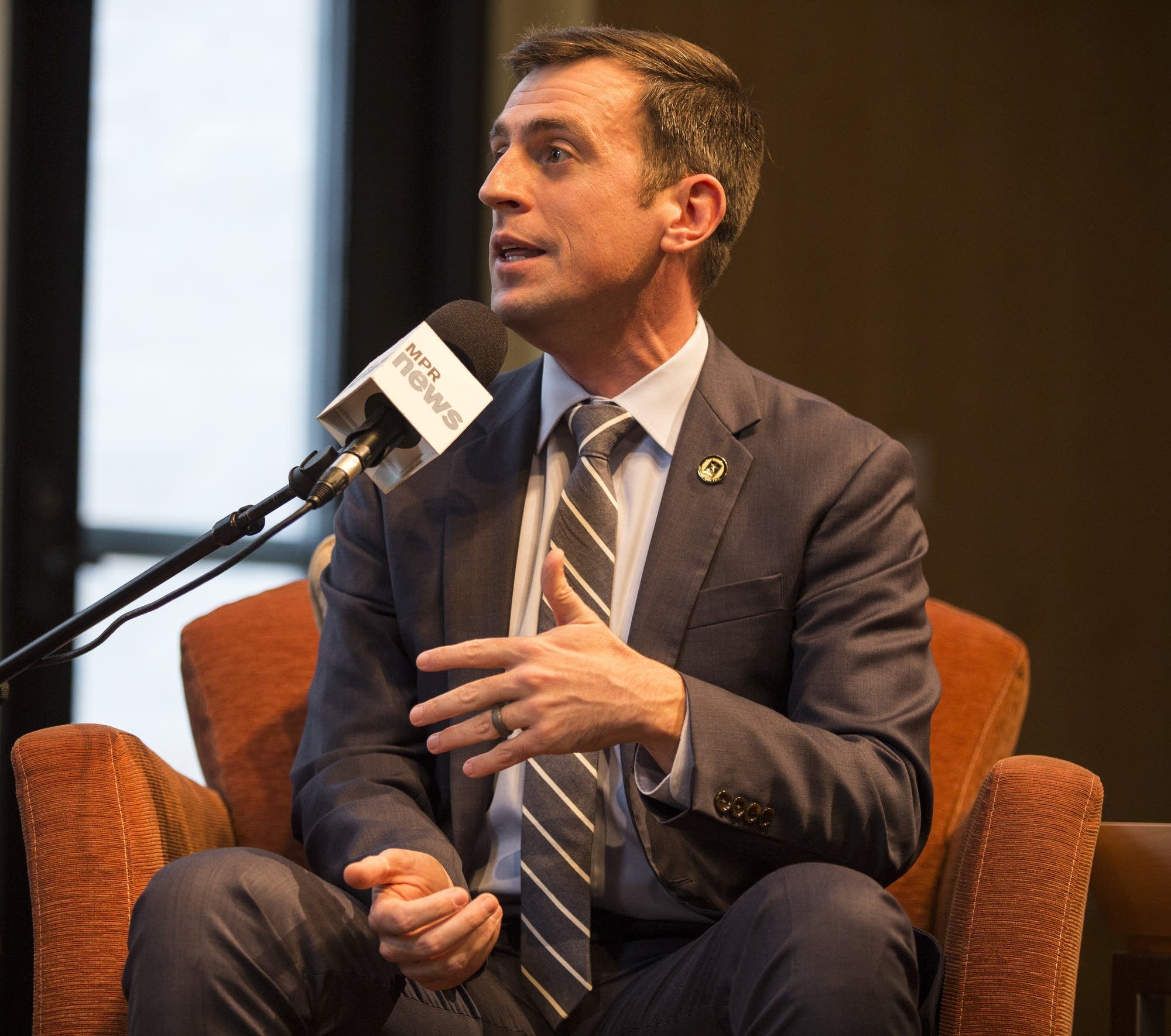 Democrat candidate Dan Feehan speaks at MPR News debate.