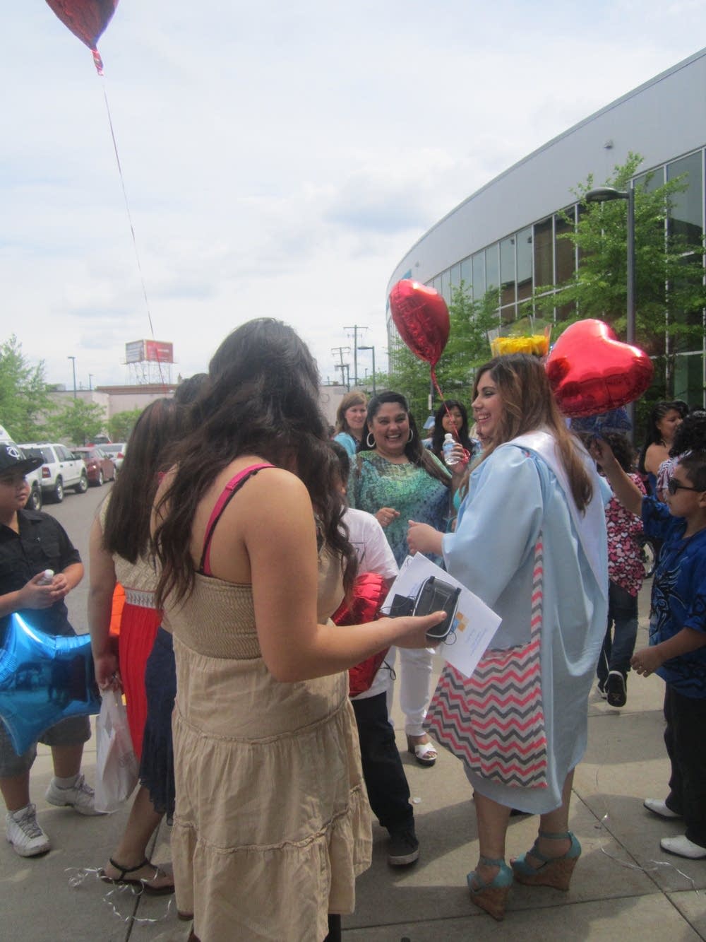 Rodriguez congratulated by friends and family