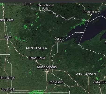 A map of Minnesota and Wisconsin