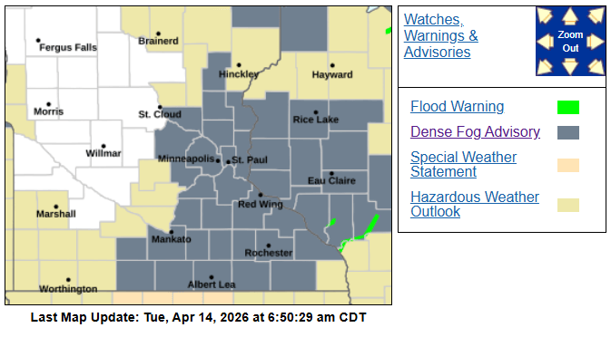 Dense fog advisory