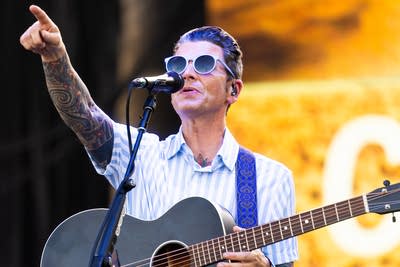 Dashboard Confessional performing on stage