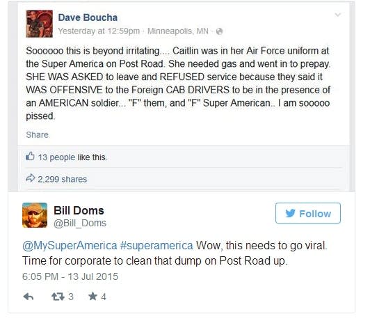 Social network claim victimizes SuperAmerica