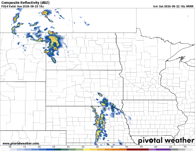 Forecast precipitation Sunday 1 p.m. to Monday 7 a.m. 