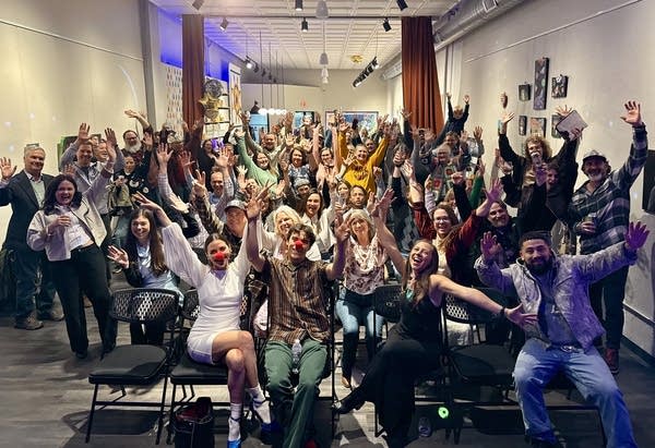 Group photo at the YES House