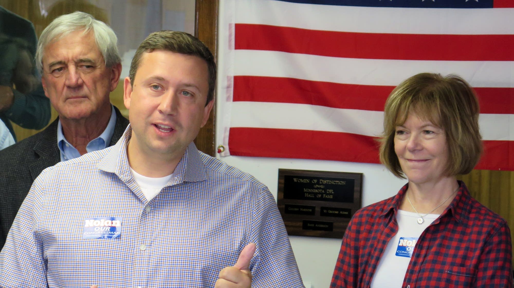 DFL Party Chairman Ken Martin, with Smith and Nolan.