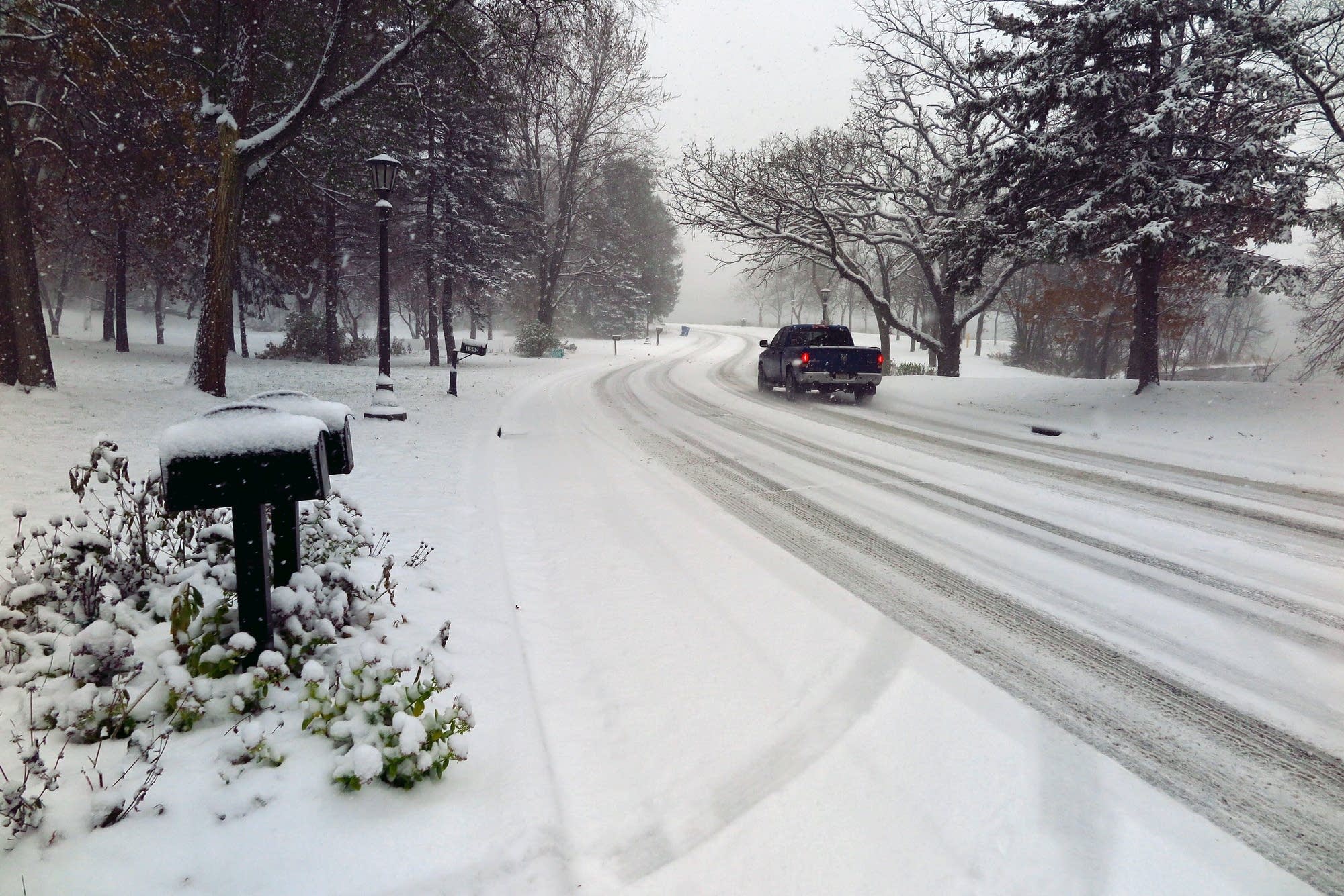 A snowy East Shore Drive in St. Paul.