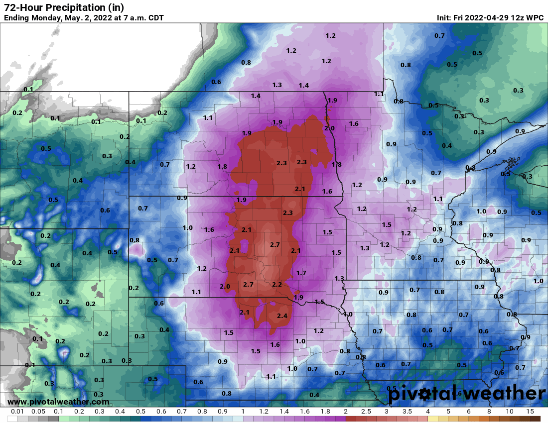 Wet, warmer weekend starts Friday night