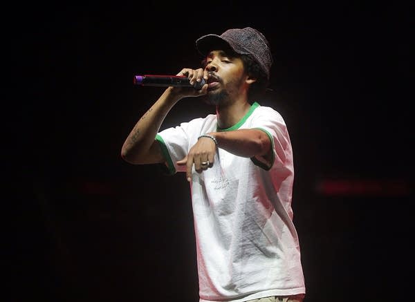 Earl Sweatshirt performing on stage