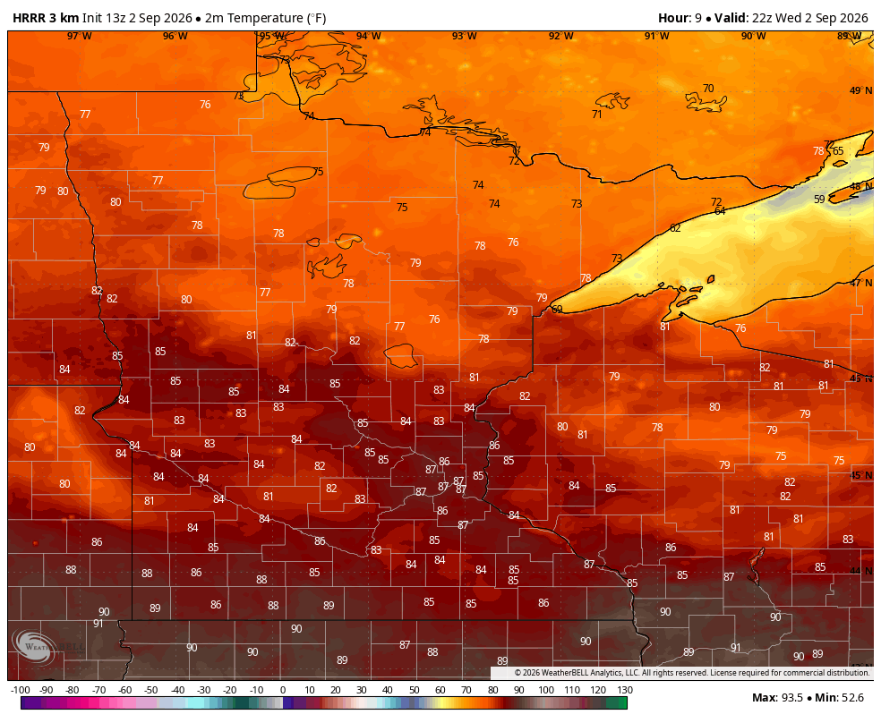 Higher heat Thursday