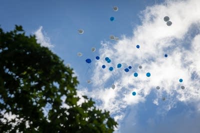 Balloons released in the sky