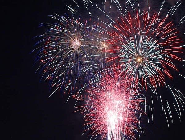 Independence Day fireworks in San Diego, Calif.