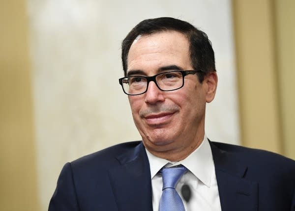 US Secretary of the Treasury Steven Mnuchin arrives for the Senate Small Business and Entrepreneurship Hearings to examine implementation of Title I of the CARES Act on Capitol Hill in Washington, DC on June 10, 2020. (Photo by KEVIN DIETSCH / POOL / AFP) (Photo by KEVIN DIETSCH/POOL/AFP via Getty Images)