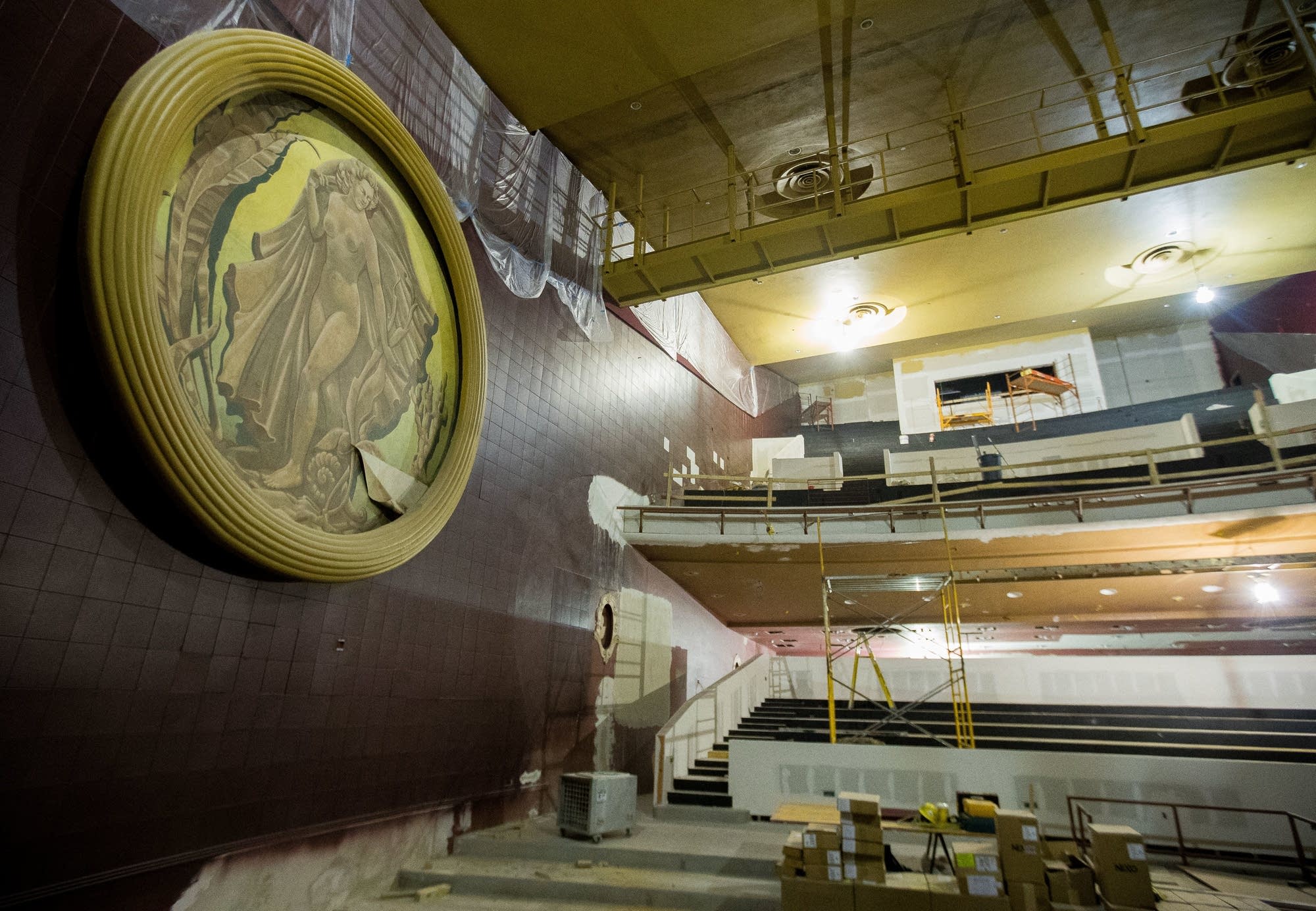 Renovation involves restoration of the building's original elements.