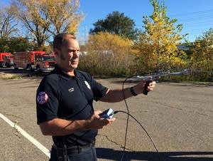 Capt. Jim Hart demonstrates SafetyNet.
