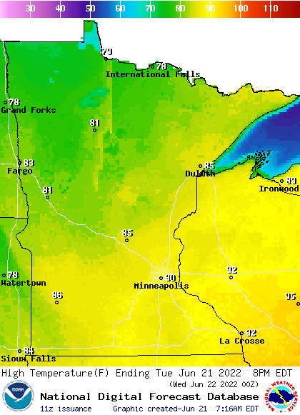 Less humid Tuesday, cooler Wednesday; heat's back Thursday