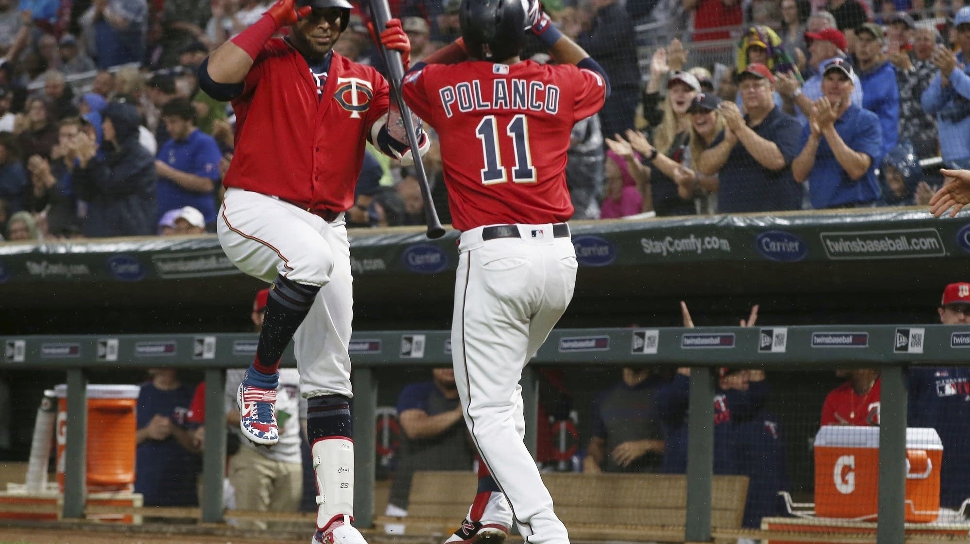 Twins set firsthalf home run record, rout Rangers MPR News