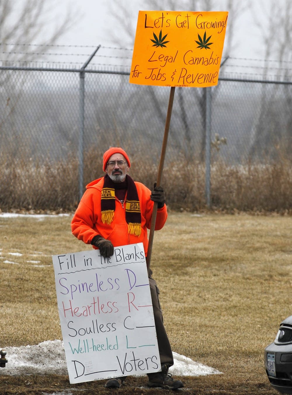 Lone Romney protester