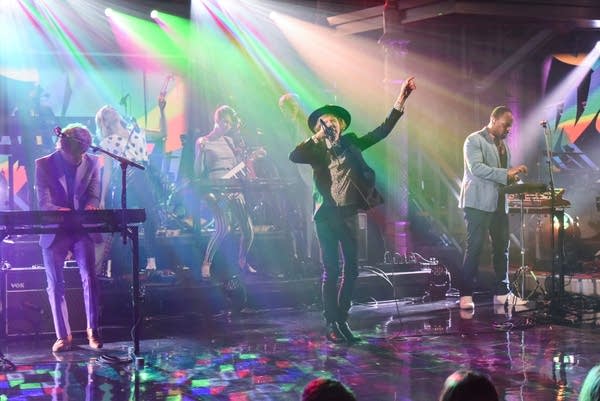 The Late Show with Stephen Colbert and guest Beck during Wednesday's July 18, 2018 show.