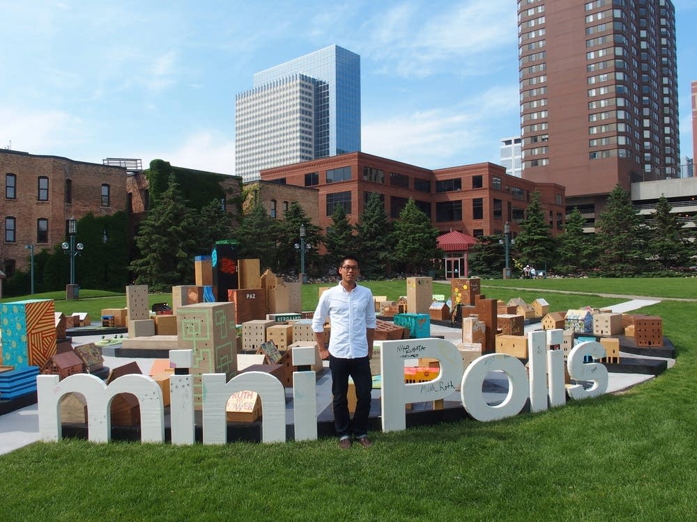 Architect Niko Kubota at a Northern Spark piece