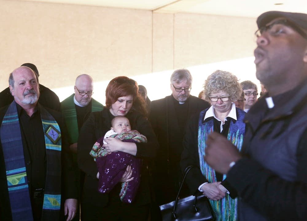 Local clergy members showed their support.
