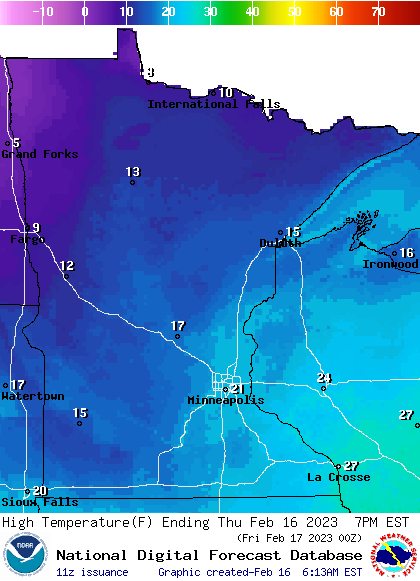 Cool, quiet Thursday in Minnesota; winter storm rakes Iowa, Wisconsin
