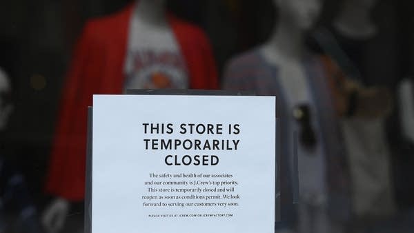 A temporarily closed J.Crew store in New York. The chain went bankrupt this month.