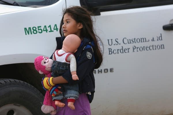 An 8-year-old Salvadoran detained at the border