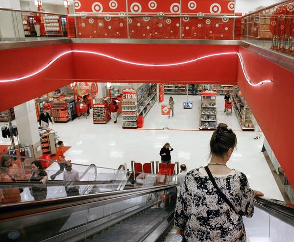 Shoppers at Target in Minneapolis